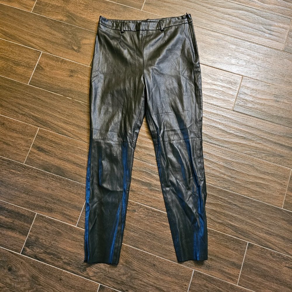 ZARA Faux leather skinny pant with ankle zips